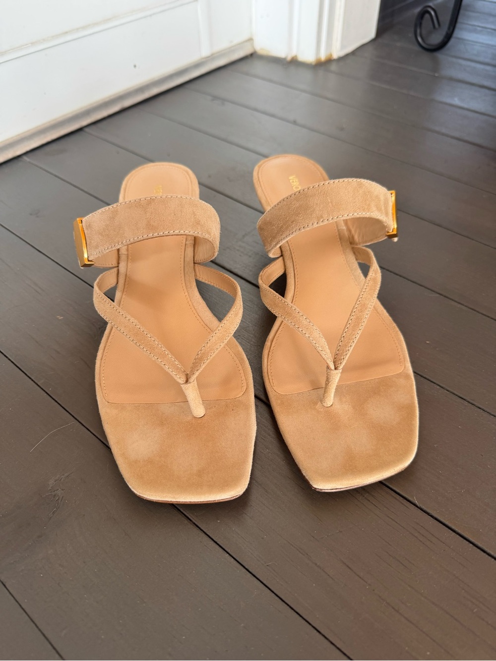 Veronica Beard Salva Dash Kitten-Heel Sandal